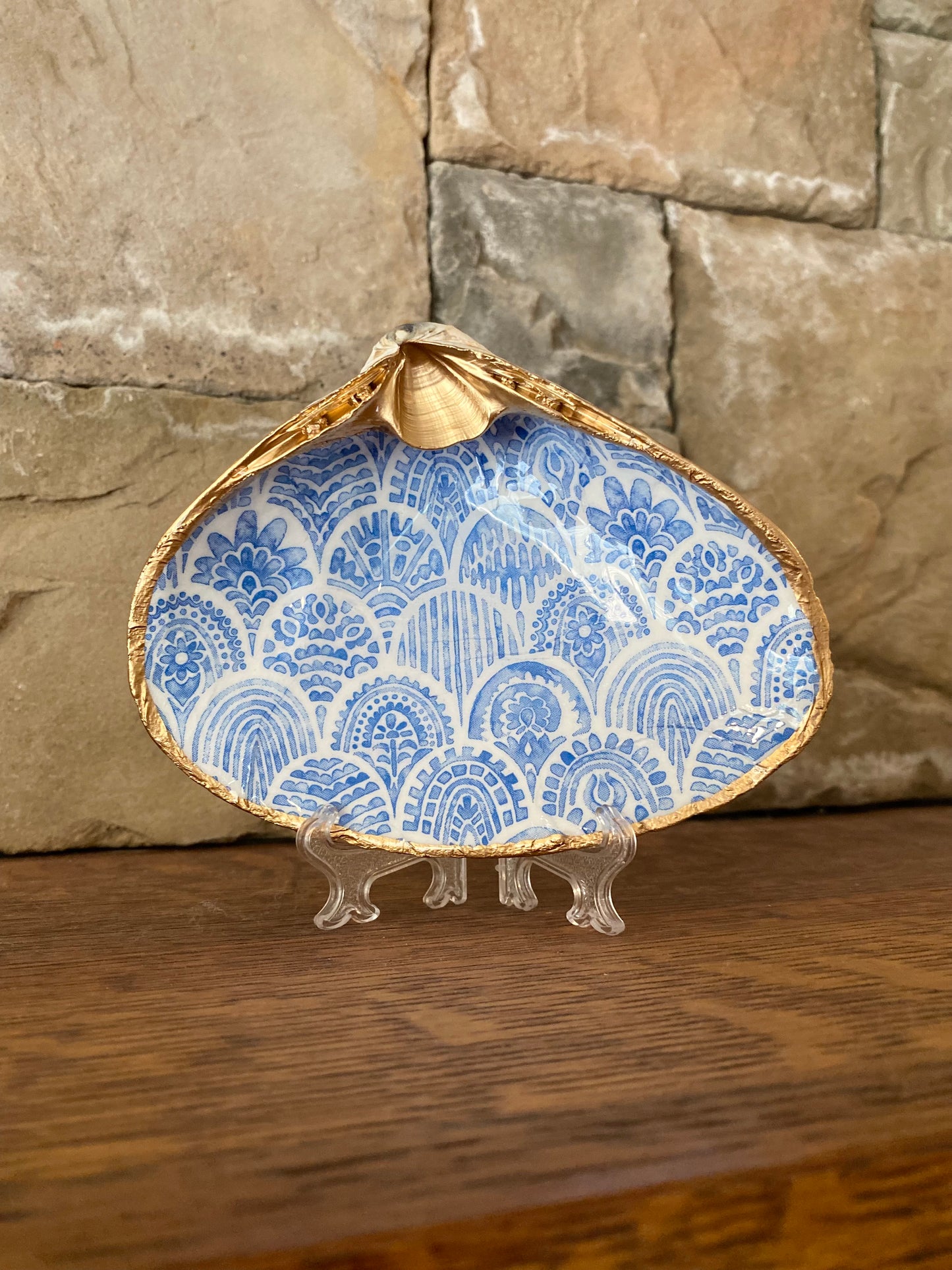 Blue Scallop Clam Shell Dish