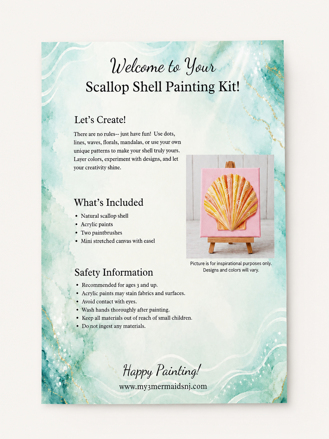 Scallop Shell Paint Kit