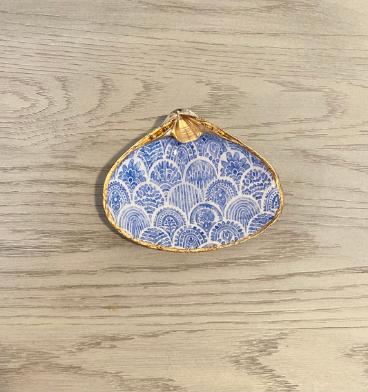 Blue Scallop Clam Shell Dish